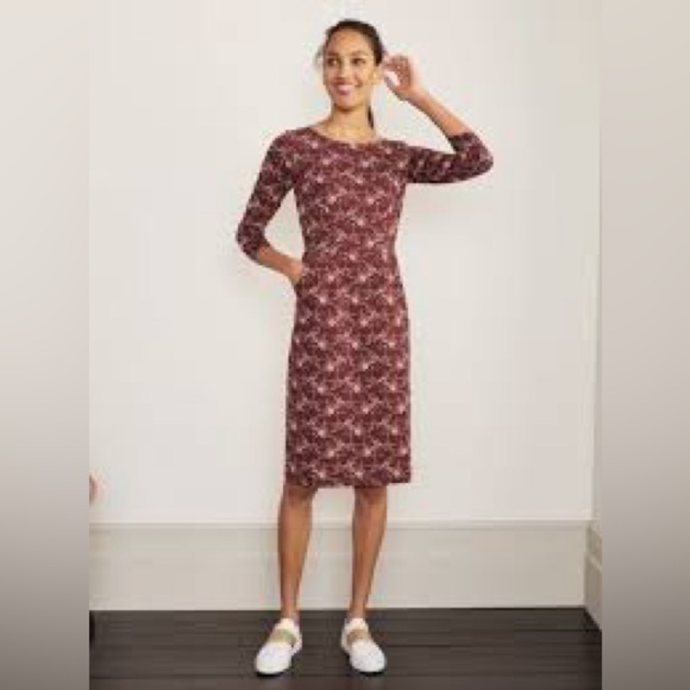 Boden Horse Print Jersey Dress - Size UK 12P / US 8P